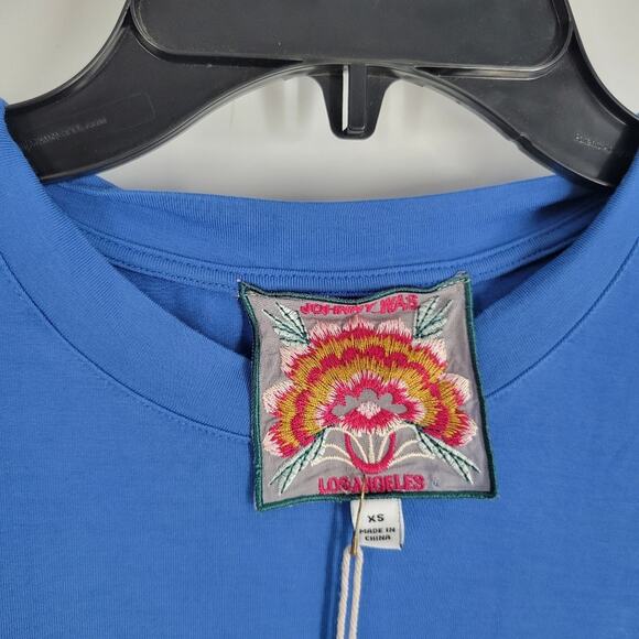 Johnny Was Blue Storm Favorite Short Sleeve Crewneck Tee Shirt XS - Picture 4 of 8